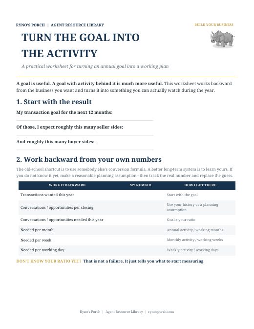 Preview of Turn the Goal Into the Activity
