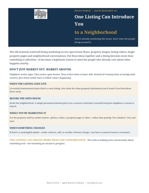 Preview of One Listing Can Introduce You to a Neighborhood